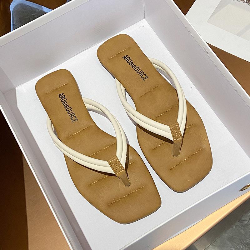 

Foreign trade large size flip-flops women s 2024 summer and autumn new fashion outer wear comfortable beach cool slippers 36 бежевый