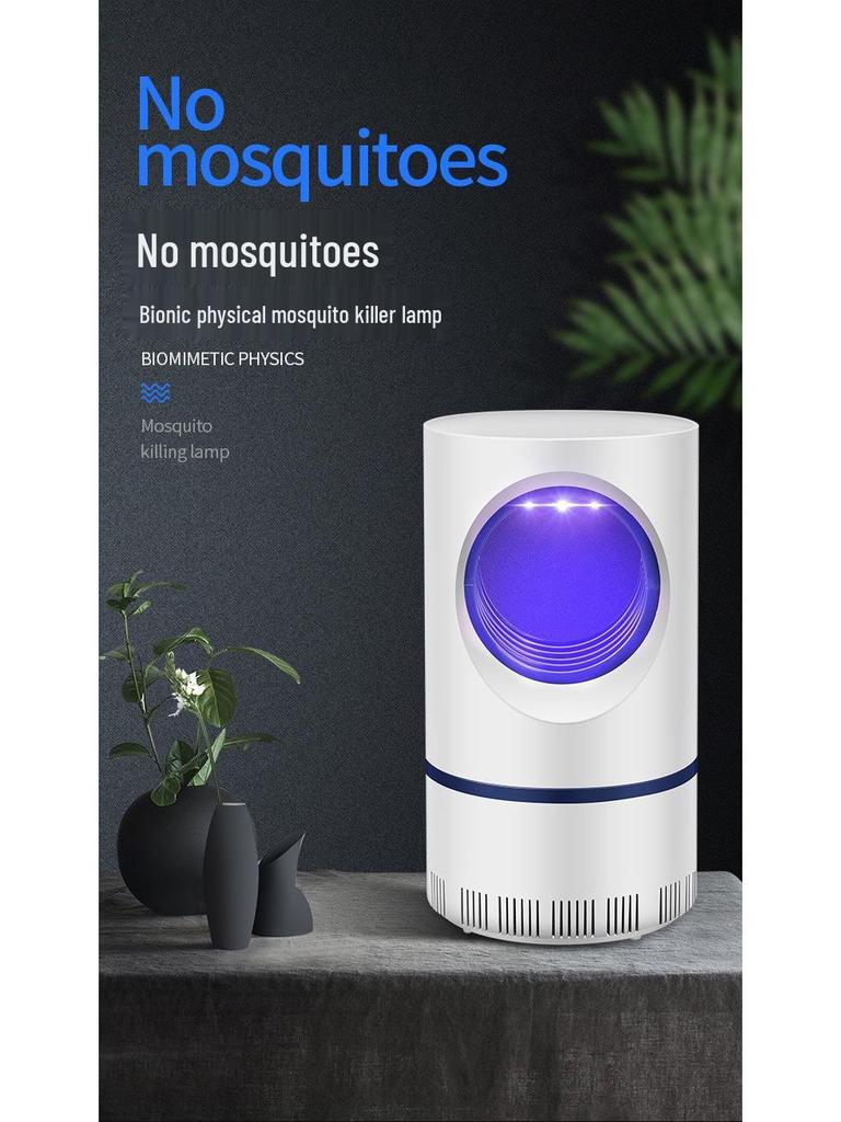 Black Technology Silent Indoor Mosquito Catcher Lamp with Electric Shock & Suction