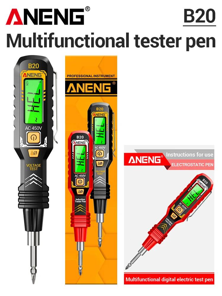 ANENG B20 Insulated Screwdriver Double Head Dual-use Slotted Cross Tester Pen Screw Driver Repair Voltage Meter Hand Tools
