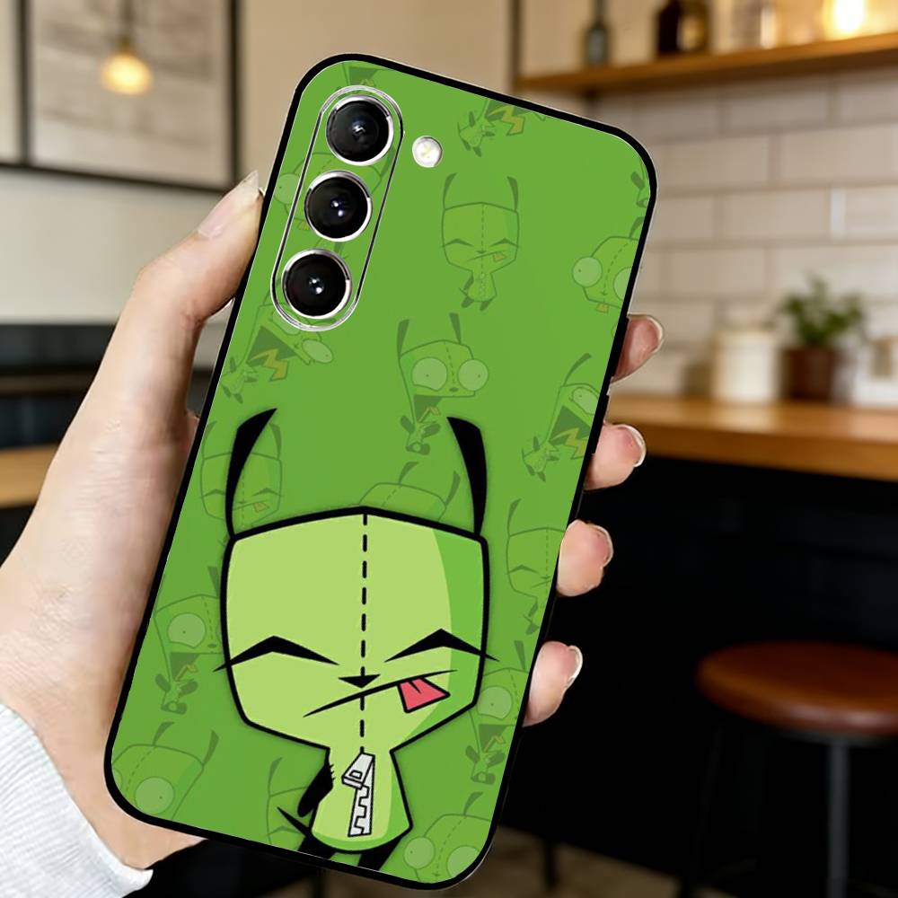 

InvaderS Z-Zim Phone Case For Samsung S24,21,22,23,30,Ultra,Plus,Fe,Lite, Black Soft Cover Samsung S20plus5G