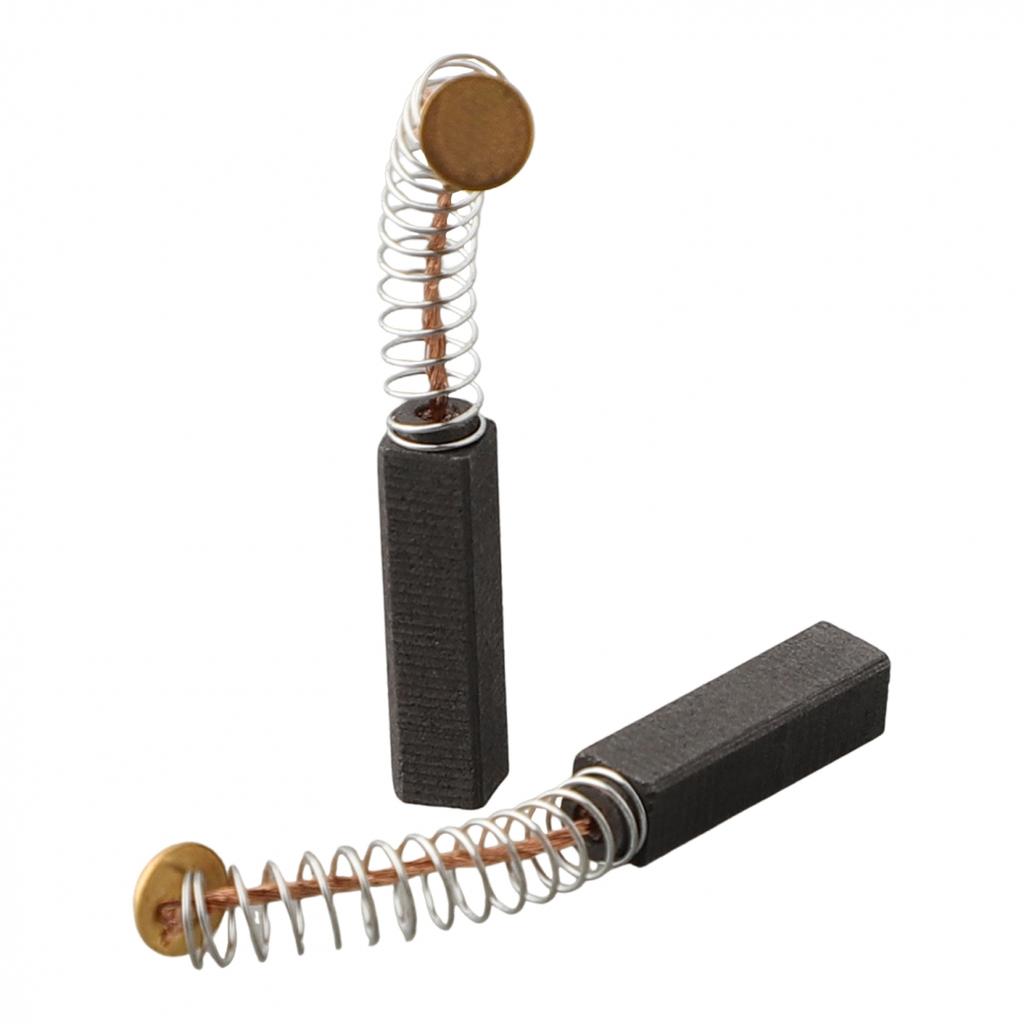 Førsteklasses erstatningskarbonbørster 2 stk for elektriske motorer 20 mm x 6 mm x 5 mm