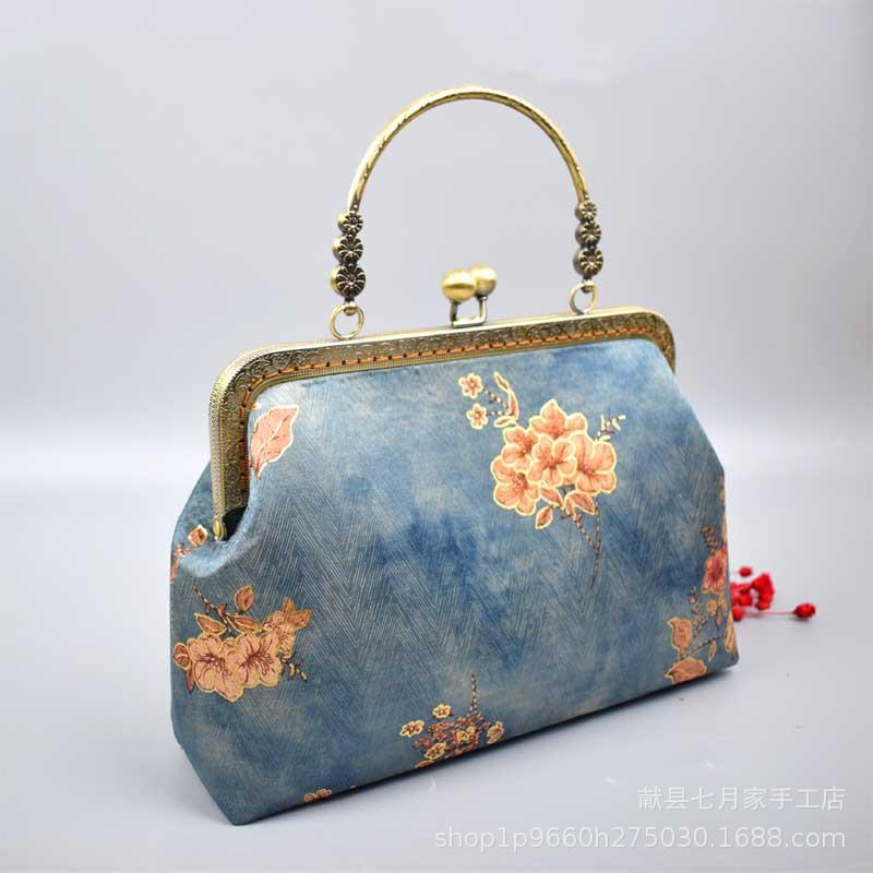 Handgefertigte Stoff Chinesische Goldtasche tragbare Messenger-Kette Schneiden Salon Teambuilding-Klasse Lehrmaterialtasche