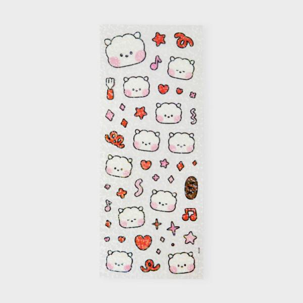 

Line Friends BT21 RJ Mini Glitter Remover Bubble Sticker