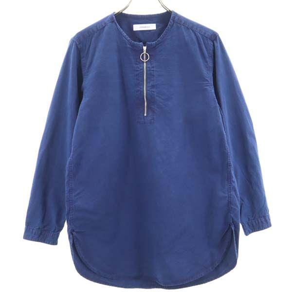 unused Johnbull Long sleeve Half zip shirt S Navy blue Overdyed Pullover Men's Used