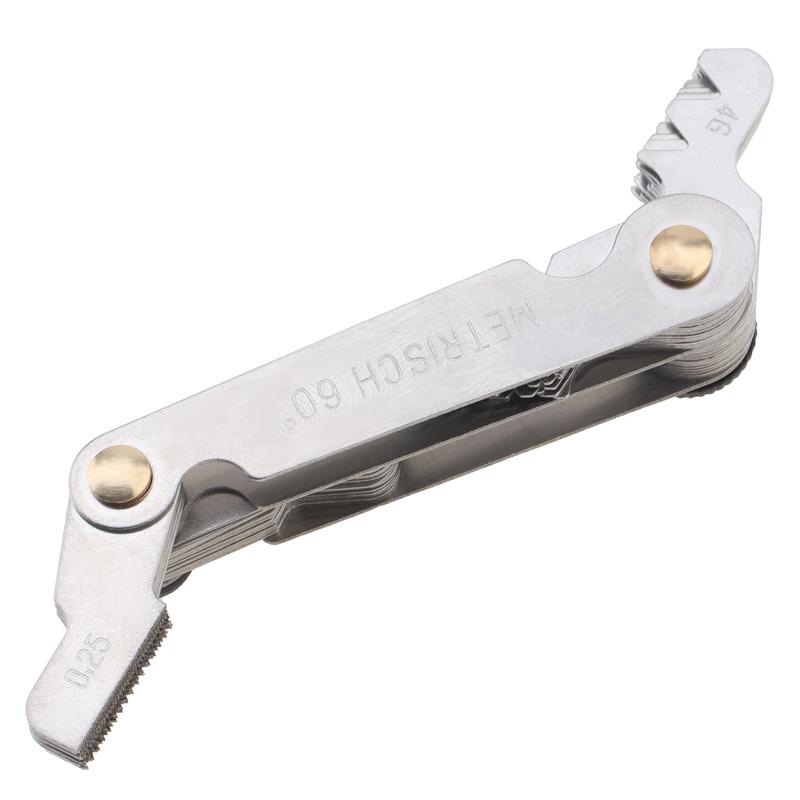 52pcs Stainless Steel Thread Gauge Metric and Imperial 55 60 Degree SAE Precision Gear Tooth Screw Thread Pitch Gauge Size Tool