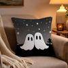 Anime Cute GGhost Couple Pillow Case Soft Plush Cushion Cover Double Print and Invisible Zipper for Sofa Home Car Use