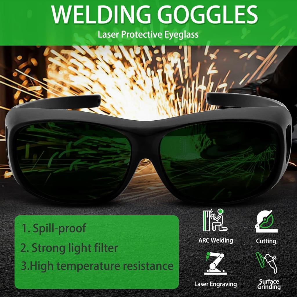 Laser Safety Glasses for IPL Pulsed Light Hair Removal, Beauty Therapy, IR 5.0 Welding Safety Glasses, Tanning Bed glasses Eye Protection with Case