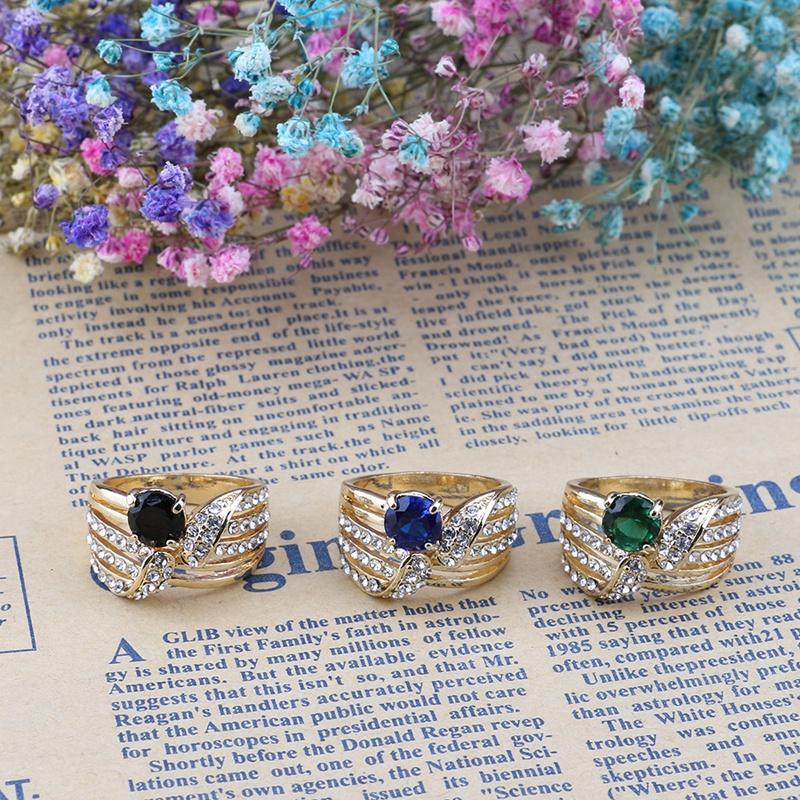 Stunning Fashionable Crystal Ring In [insert Color] For Elegant Lady's Party Jewelry