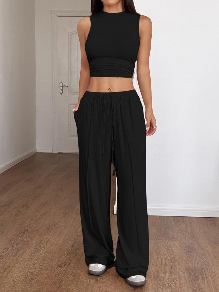 Year Spring Summer New Style Vest Casual Long Pants Y2K Set Women
