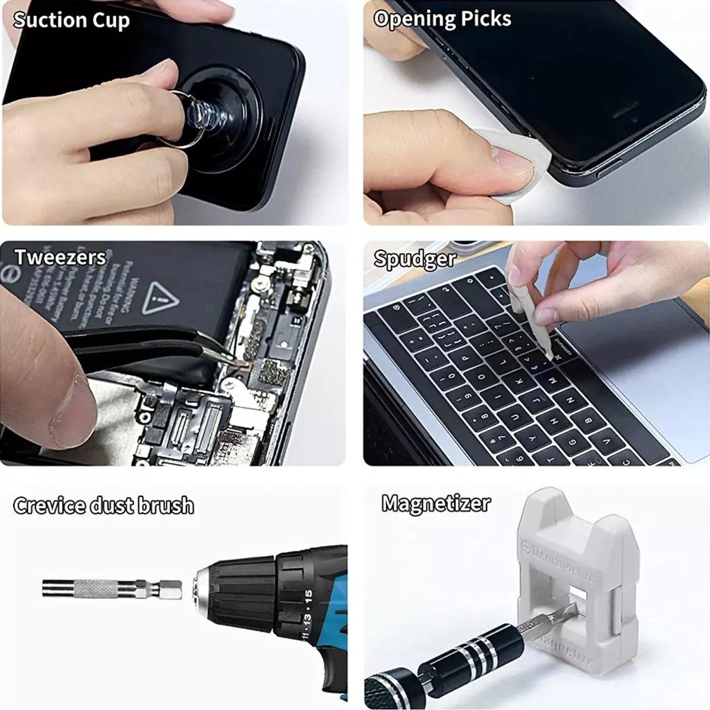 115 In 1 Precision Screwdriver Set Magnetic Torx Hex Screw Driver Bits Professional Repair Tool Kit Suitable for Various Repairs