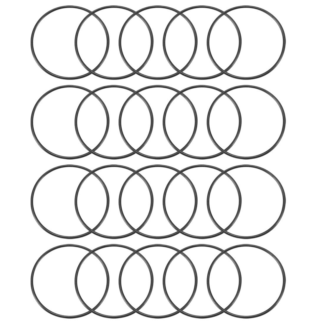 

uxcell Nitrile Rubber O-Rings Black 48mm Diameter 2mm Thickness 20pcs