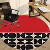 1pc Black and White Abstract Pattern Office Round Area Rug,  Mat Suitable For Office, Under Office Chairs Bedroom Living Room Home Decor, Room Deco