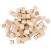 100Pcs Wooden Cubes Pine Square Blank Blocks for DIY Craft Early Childhood Puzzle Toy 10mm