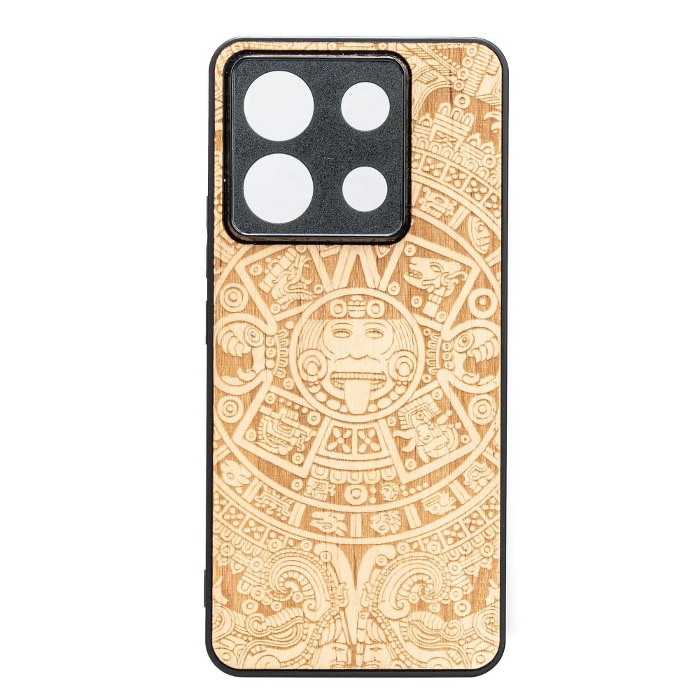 Bewood Wooden Case for Xiaomi Redmi Note 13 Pro 5G Aztec Calendar Aniegre