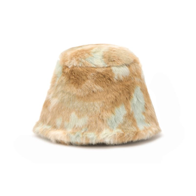Poesiedame [Life PORTRAIT] Fur Meatel Hat In Aqua Mix