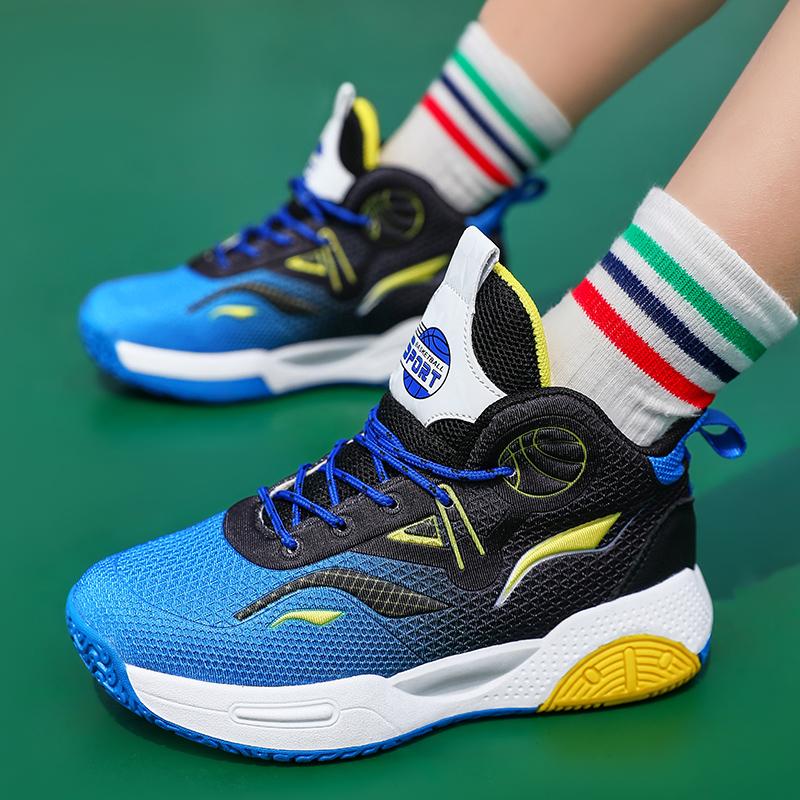 Ny mote Gutter Jenter Basketball Tennis Sportssko Barnestudenter Hightop Sneakers Trekking Boots for Childrens