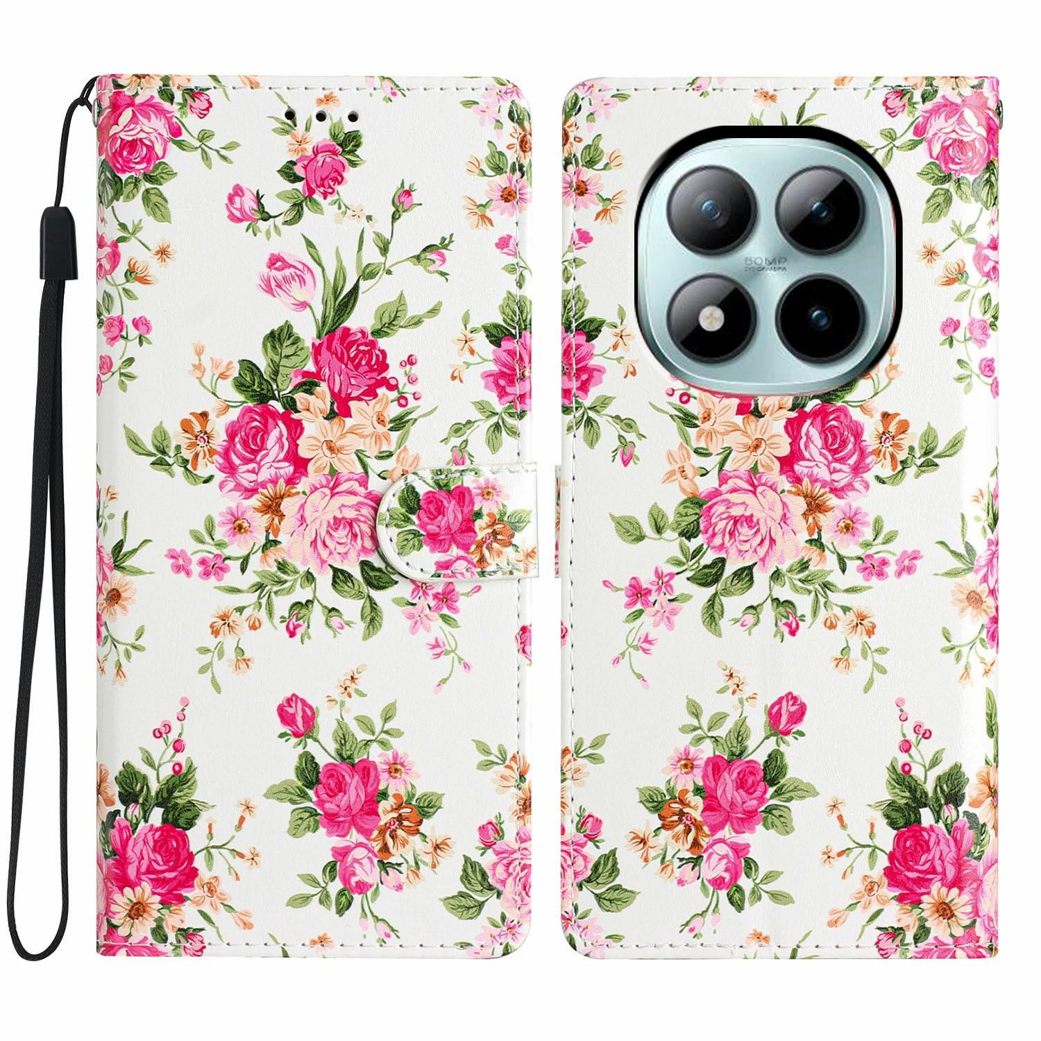 

Для Xiaomi Poco M8 Pro 5G/Redmi Note 15 Pro+ 5G (Глобальний) Чохол-гаманець зі штучної шкіри з друком візерунка, підставкою та ремінцем