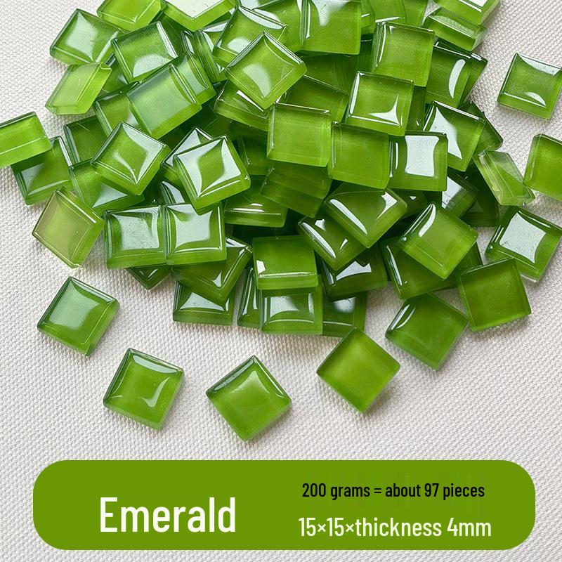 200g 1,5cm Transluzent 15mm Kristallmosaik DIY Handgemacht Buntes Glas Schnittpapier