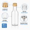 10/30/50/100Pcs Plastic Liquor Bottle Set Mini 1.7 Oz Clear Juice Bottle Cereal Silver/Gold Caps Bottle Party Decorative Bottles