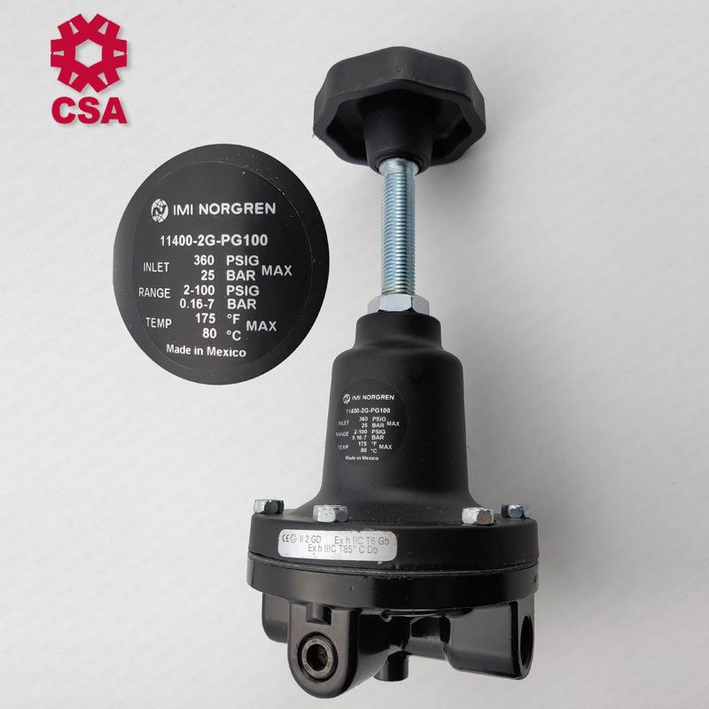 Norgren Pressure Reducing Valve Model 11400-2G-PG100, 8-12 Week Lead Time