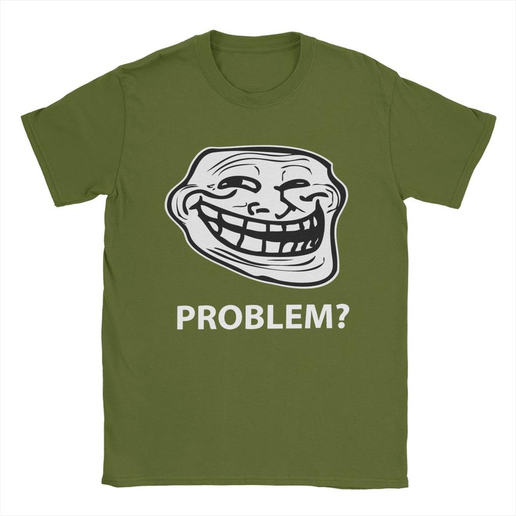 Trollface Meme Rage Comic Funny Troll Joke Internet T-Shirt Men 100% Cotton Tees Short Sleeve T Shirt Unique Clothing