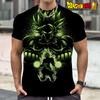2026 Summer Dragon Ball Retro Fitness T-shirt Men's Oversized 3D Printed Short-sleeved Family