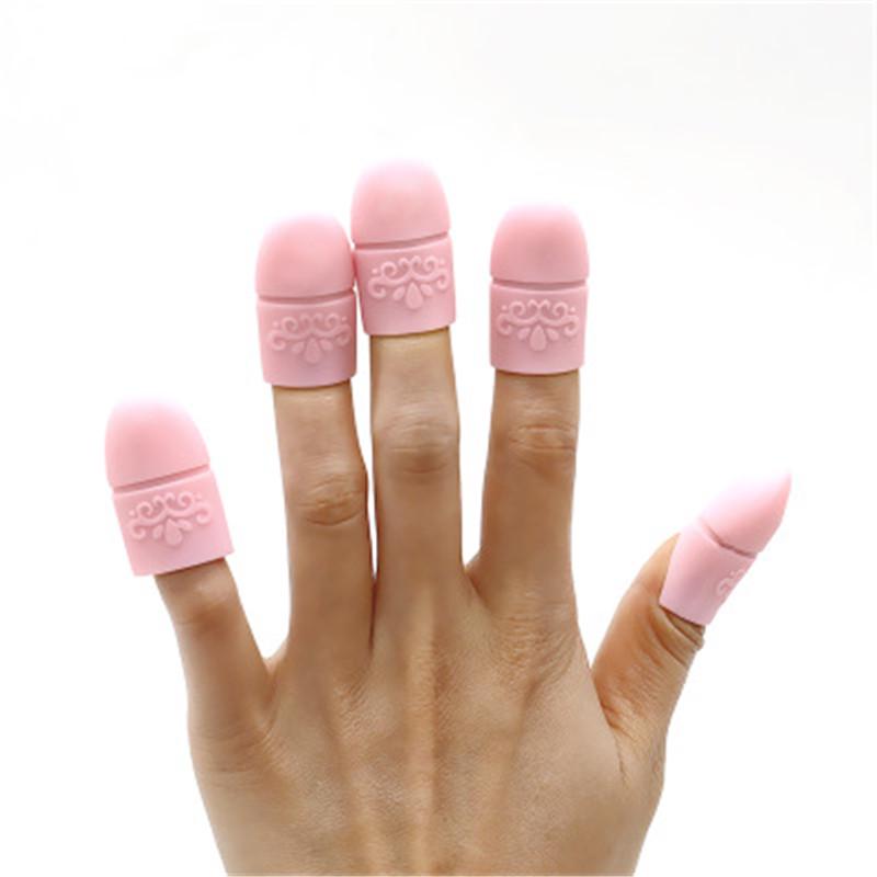 Nail Polish Remover Soak Off UV Gel Nail Art Remover Reusable 5Pcs Silicone Nail Remover Clip