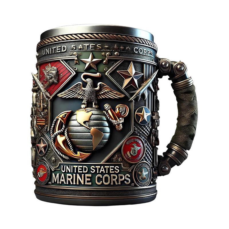 Army-Themed 3D Coffee Mug Unique Military Veteran Tribute Cup Personalized Veteran Ceramic Coffee Cup Funny Gifts For Veterans
