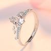 New 925 Sterling Silver Crown Ring For Women Lover Fashion Adjustable Zirconia Moissanite Ring Women Anniversary Jewelry Gift