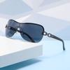 Retro Style One-piece Sunglasses Versatile Wrapped Glasses Fashionable And Integrated, Futuristic Technology Sunglasses