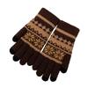 Winter Thick Warm Knitted Gloves Cold-proof Snowflake Pattern Winter Gloves Touchscreen Windproof Five Finger Gloves