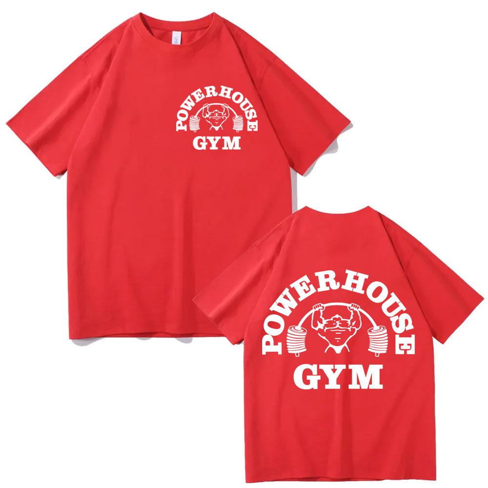 Powerhouse Gym Graphic T Shirts Mens Womens Fashion Casual Sport Short Sleeve Tshirt High Quality Cotton Oversized Tshirts