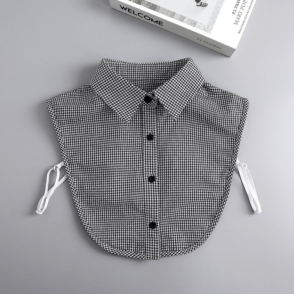 Women Lapel Button Shirt Detachable Fake Collar Shirt White Ruffles Stand False Collar Woman Removable Blouse Nep Kraagie