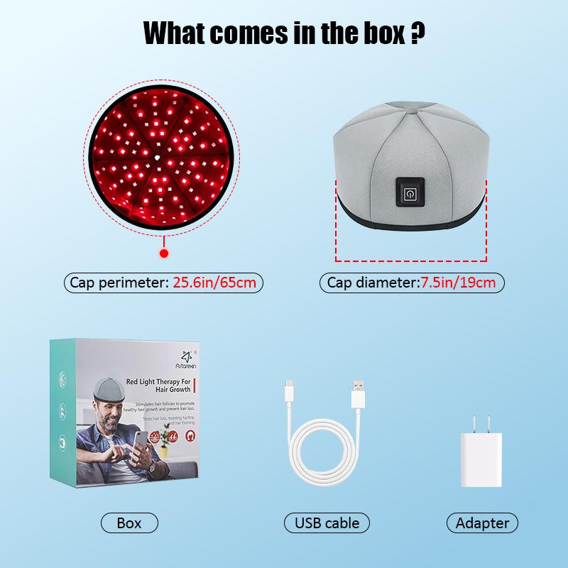 Hair Growth Cap LED Red Light Therapy Devices Hat Scalp Relax for Prevant Loss Anti Anxiety Stress Relief Head Pain Health Care