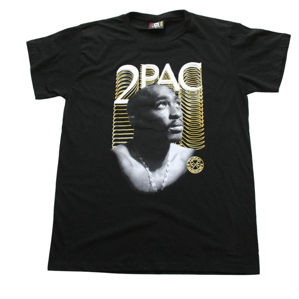 Tupac Black and Gold Men's T-shirt - NWT