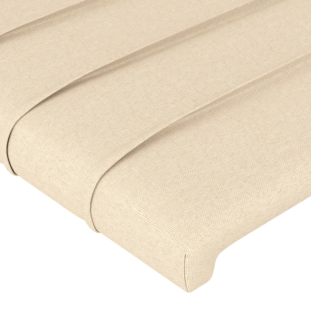 Bed Frame without Mattress Cream 80 x 200 cm Fabric