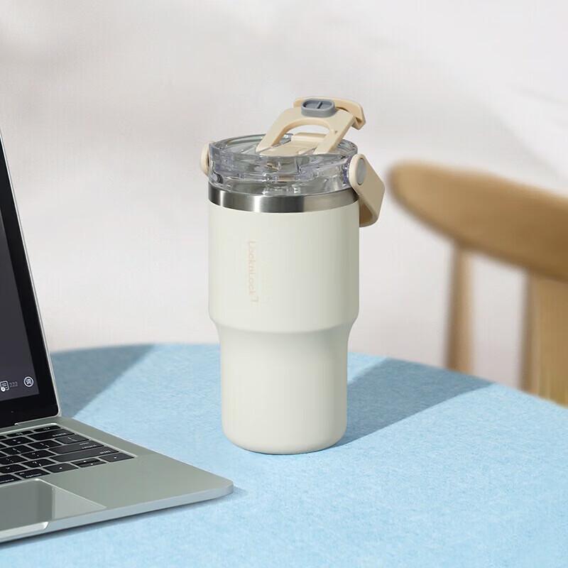 Lock&Lock Ceramic Coated Insulated Coffee Mug with Handle