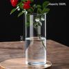 High Borosilicate Glass Hydroponic Vase & Desktop Planter - Straight Tube Design for Artistic Arrangements and Moss Ecosystem