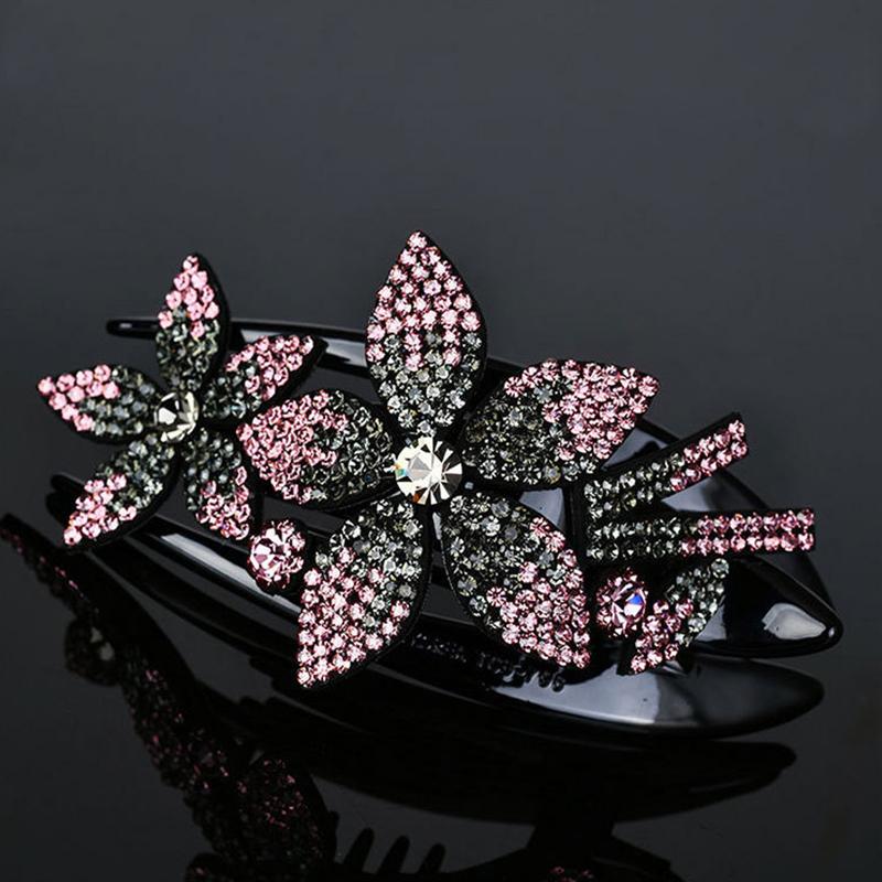 1Pc Hair Claws Women Hairgrip Fashion Hairpin Hair Clips Plastic Duckbill Clip Rhinestone