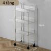 Wheeled 3-Tier Trolley Multi-Tier Storage Shelf for Organized Spa and Salon Settings