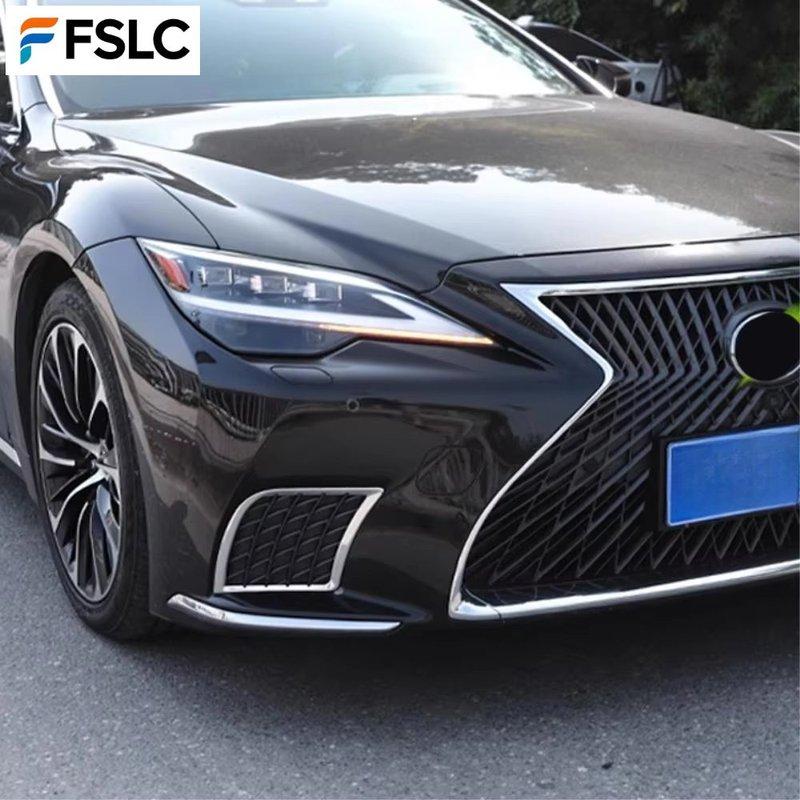 Car Upgrade For Lexus LS500h -2025 Front Bumper Grille Side Vent Trim Fog Light Cover ABS Chrome Car Accessories