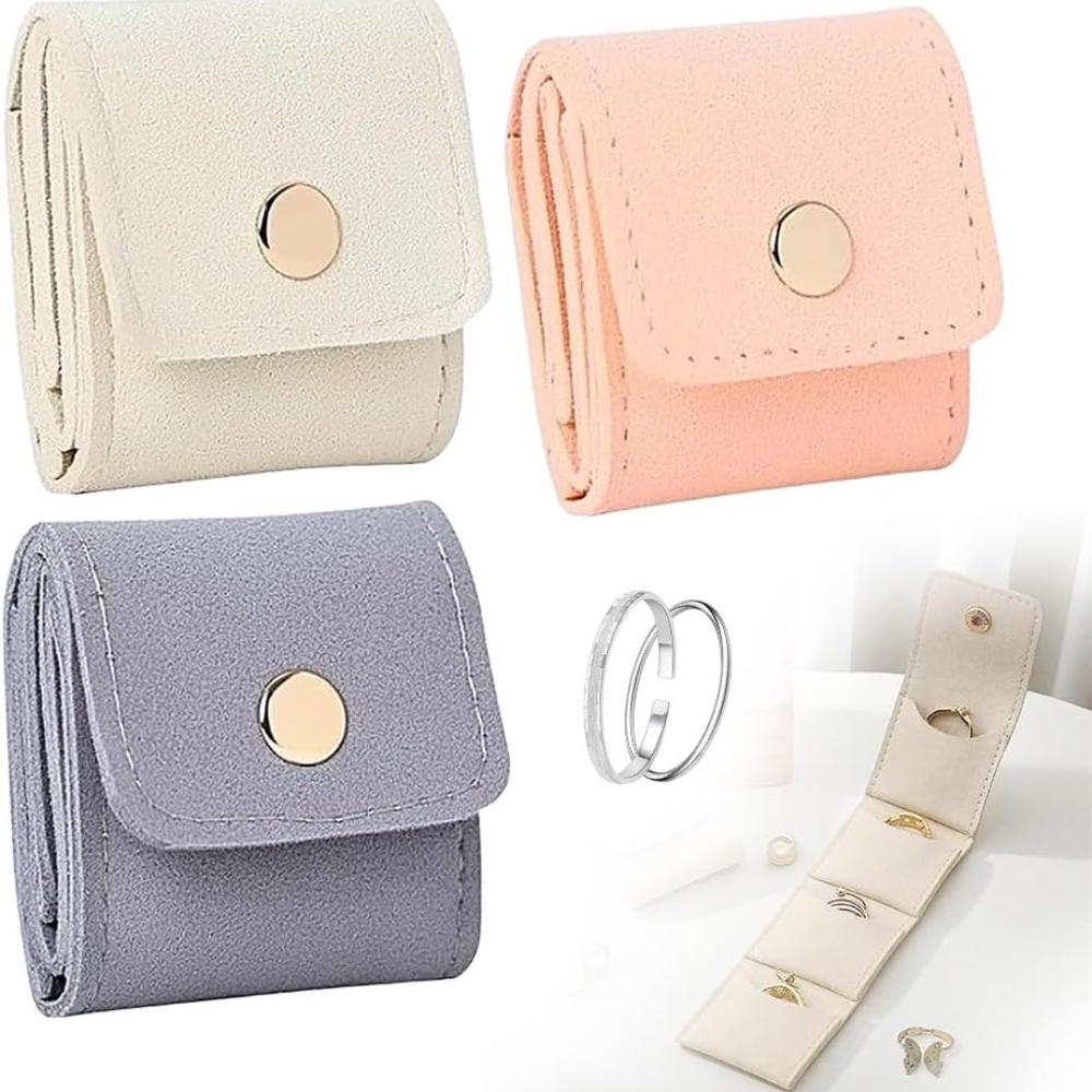 Mini Travel Jewelry Bag, 2025 New Mini Travel Jewelry Roll Bag, Foldable Travel Jewelry Organizer Case, Multifunctional Travel Jewelrys Pouch With