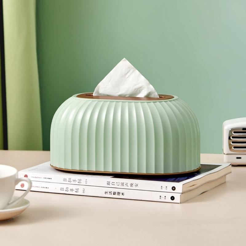 Striped Tissue Box Countertops Toilet Paper Holder Disposable Paper Storage Box Napkin Storage Box Homes Decoration