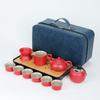 Travel Kung Fu Tea Set Small Set Household Japanese Tea Pot Ceramic Outdoor Tea Cup Festive Gift Engraving