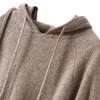Women's Hooded Sweater: New Autumn/Winter Loose Fit Core-Spun Yarn Pullover