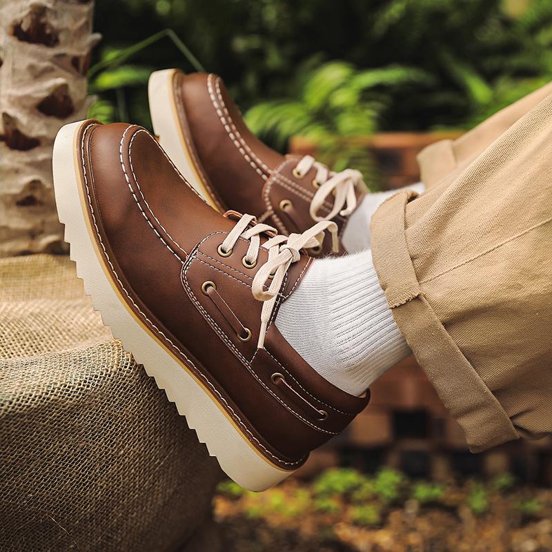 Fashion Hot Genuine Leather Mens Dress Shoes Oxfords Outdoor Lace Up Italian Mens Casual Shoes Walk Sneakers Moccasins Loafers Wearable