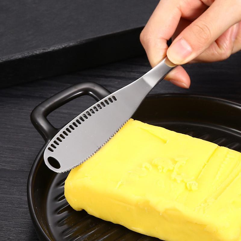 1PC butter knife with holes, butter knife with cheese, jam, spatula, bread knife, 430 stainless steel tableware