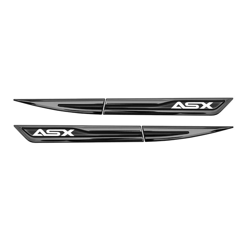 wsdm9 2pcs Car Side Fender Knife Protective Metal Stickers for Mitsubishi ASX Car Side Wing Fender Decals Body Exterior Accessorie