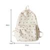 Korean Student School Backpack Floral White School Bags For Teenage Girls Cute Women'S Backpack Brand Book Bag Nylon Rucksack