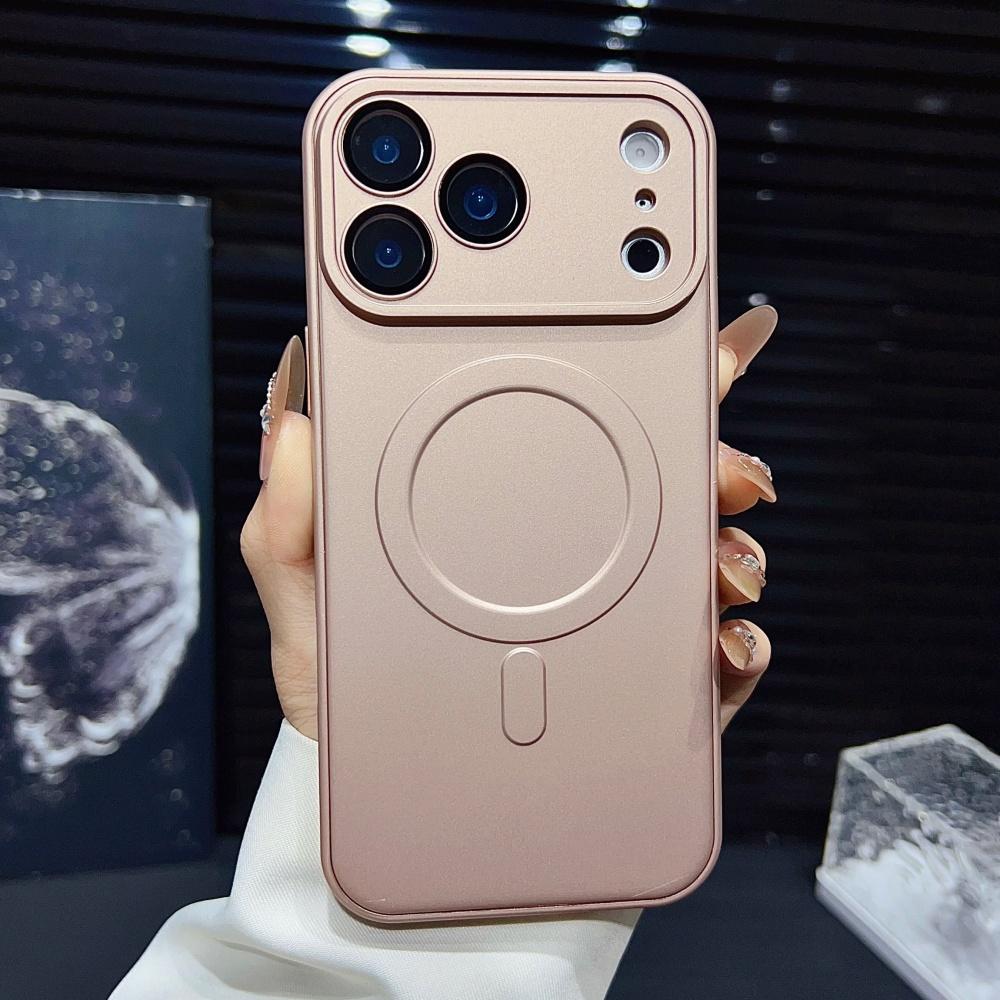 Full Camera Lens Protection Matte Soft Case For iPhone 17 16 15 14 Plus 13 12 11 Pro Max For Magsafe Magnetic Shockproof Cover